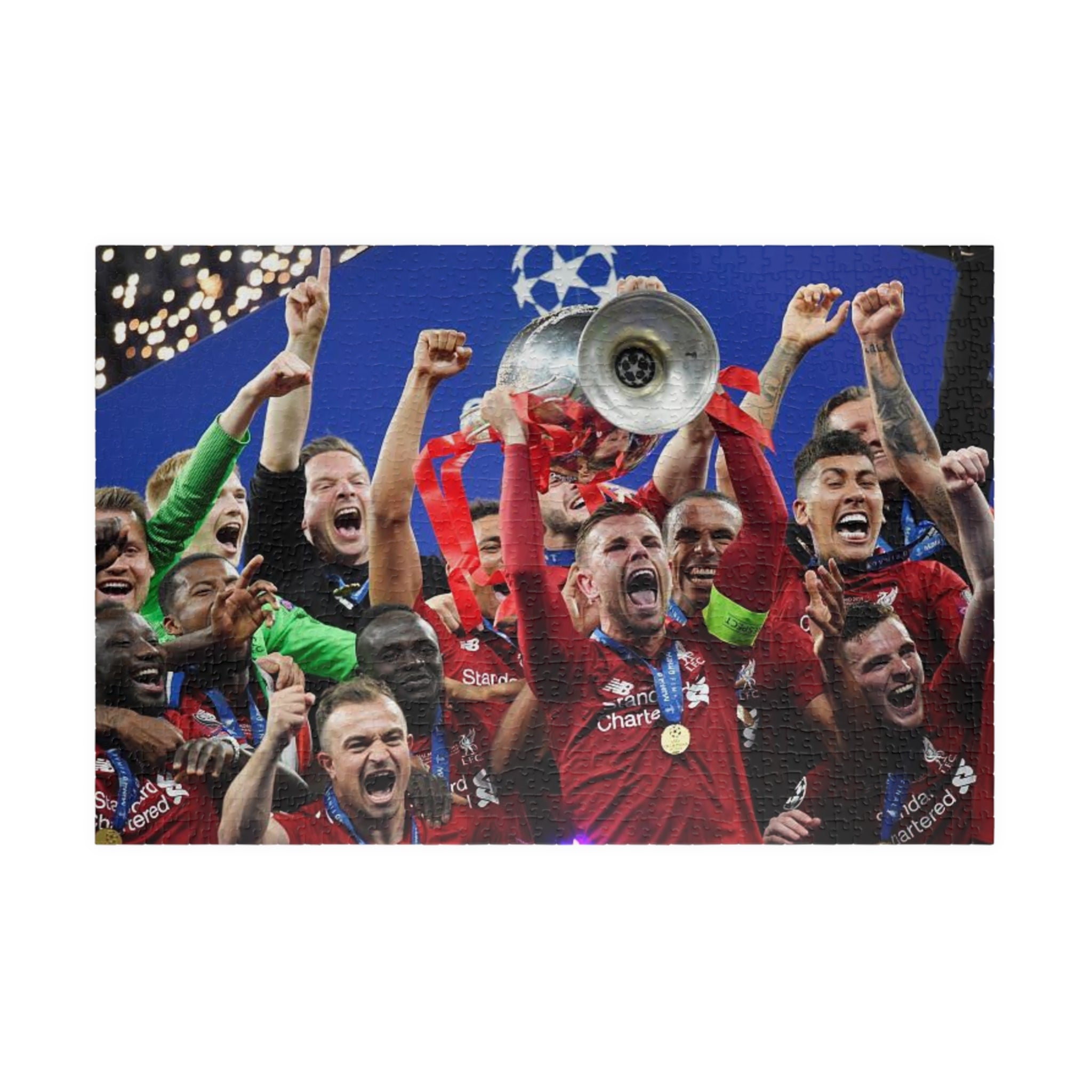 Liverpool Champions League Winners Celebration Puzzle — Soccer Trophy Victory Jigsaw (110–1014 pcs)