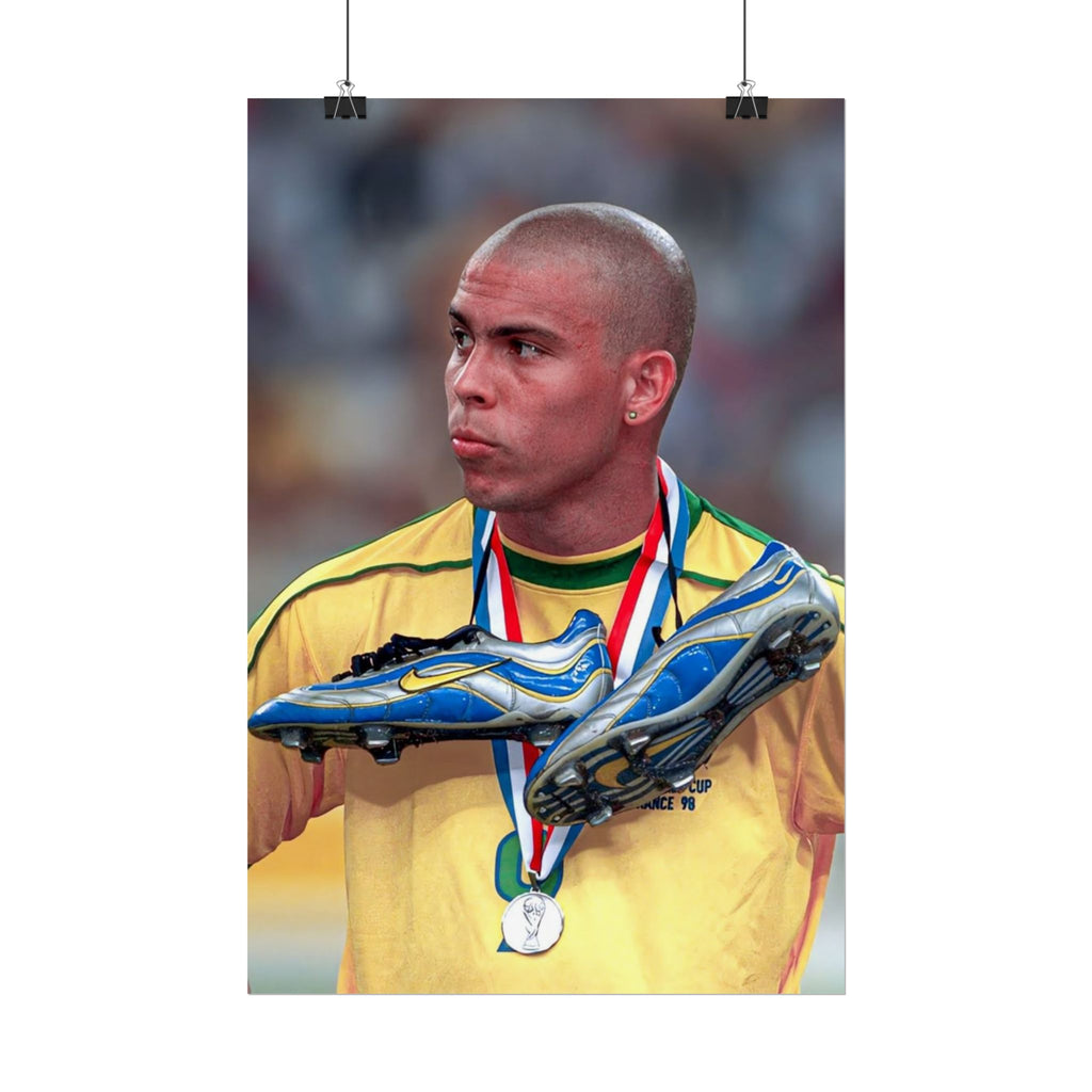 Ronaldo Brazil Champion Poster — Rolled Sports Wall Art