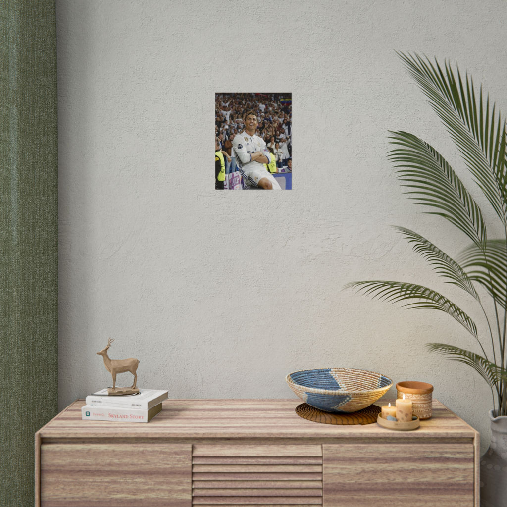 Cristiano Ronaldo Celebratory Rolled Poster — Real Madrid Football Wall Art
