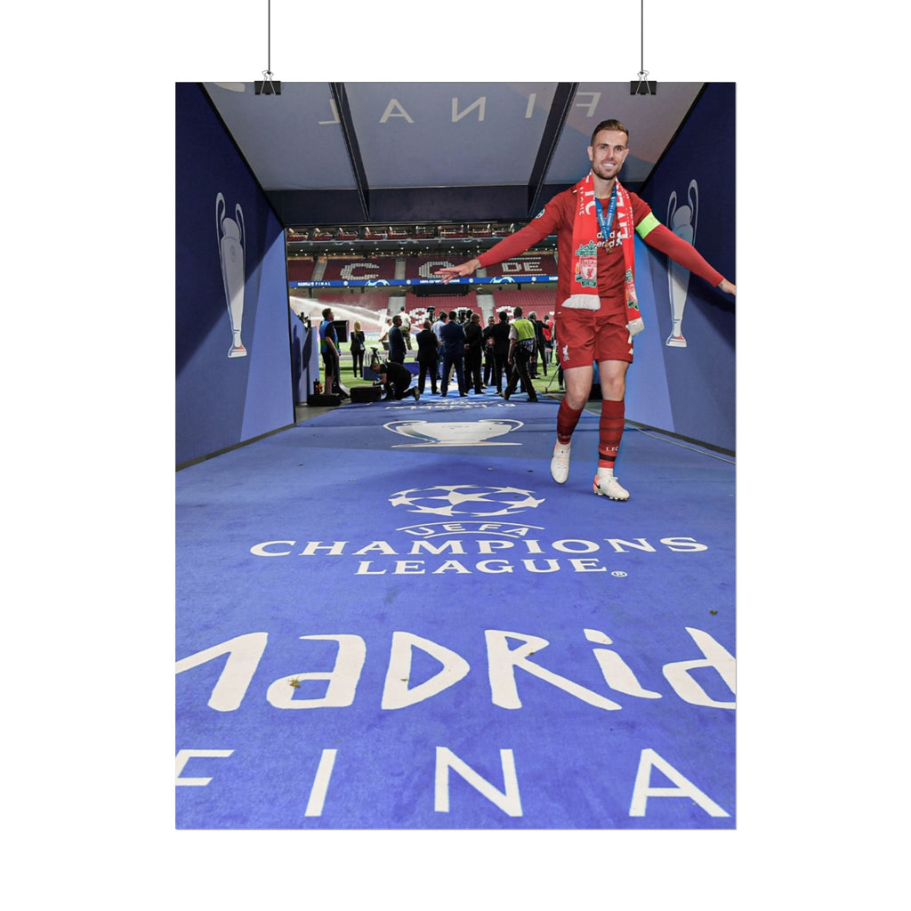 Jordan Henderson Liverpool Champions League Winners 2019 Rolled Poster