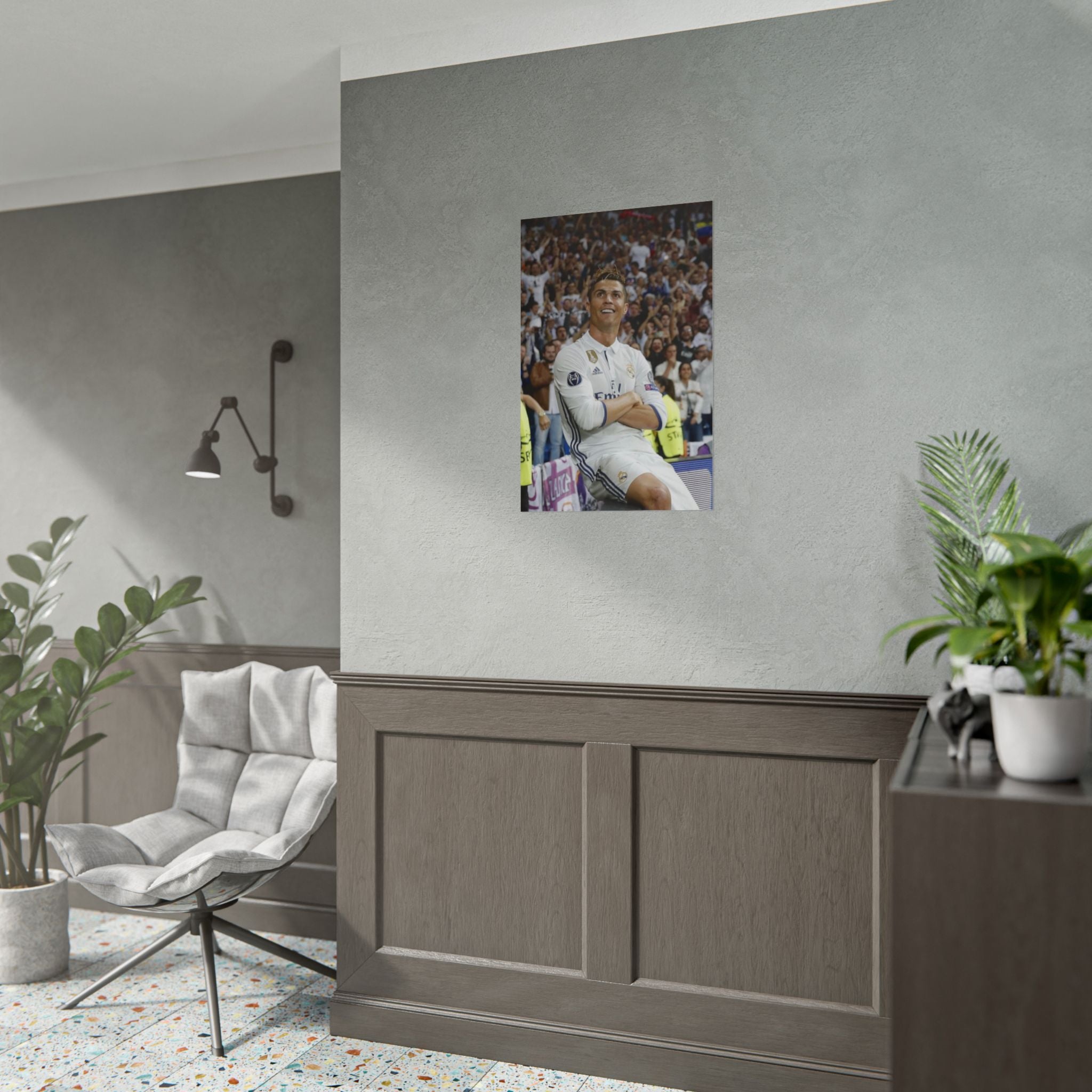 Cristiano Ronaldo Celebratory Rolled Poster — Real Madrid Football Wall Art