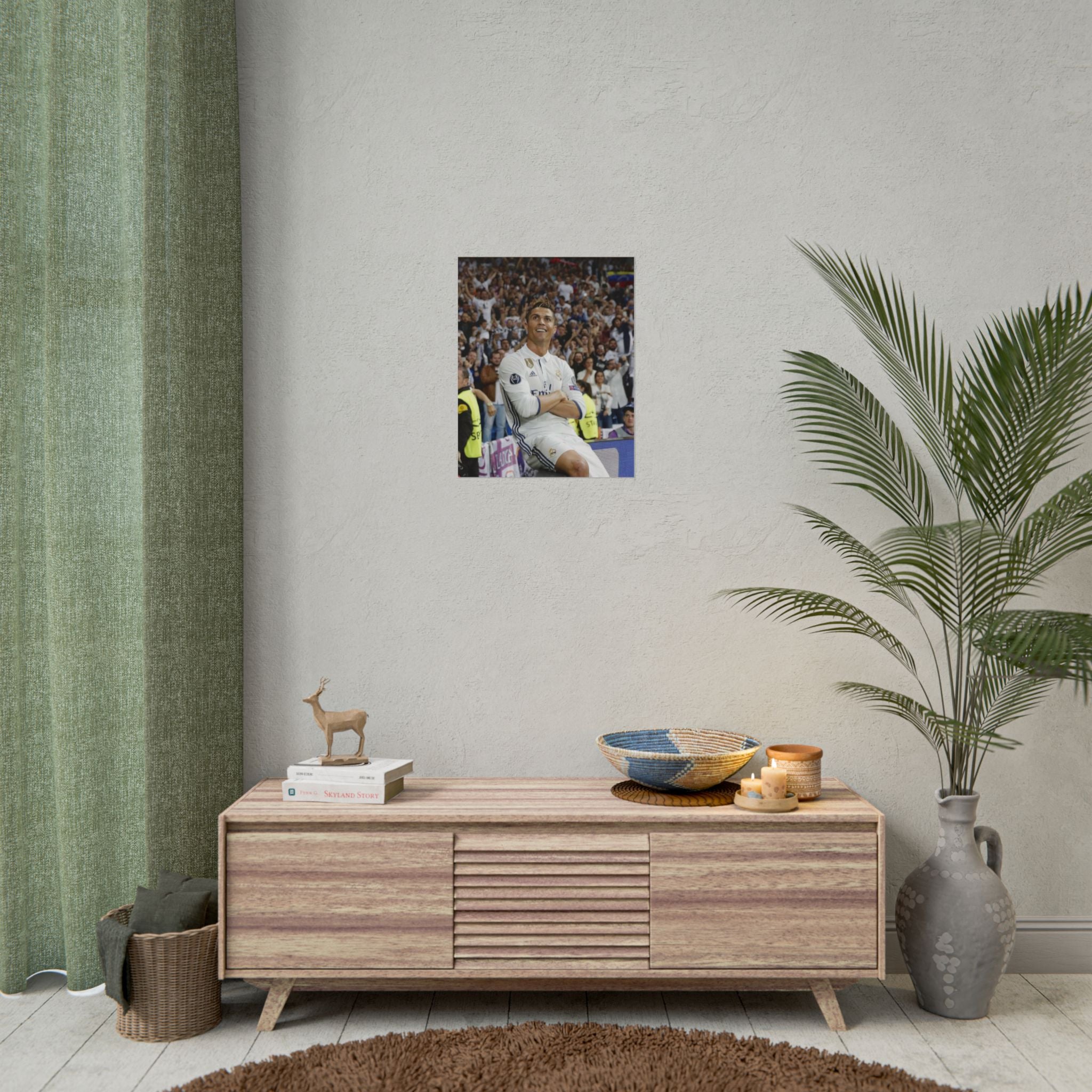 Cristiano Ronaldo Celebratory Rolled Poster — Real Madrid Football Wall Art