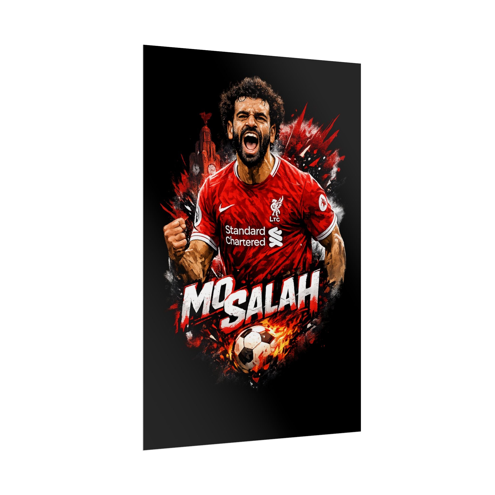 Mohamed Salah Football Poster — Rolled Soccer Wall Art