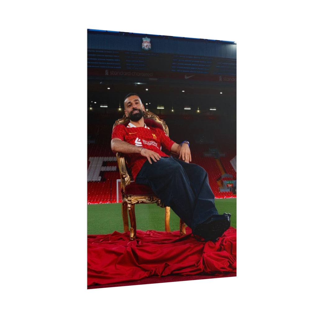 Mo Salah Poster — Liverpool Legend Throne Rolled Poster