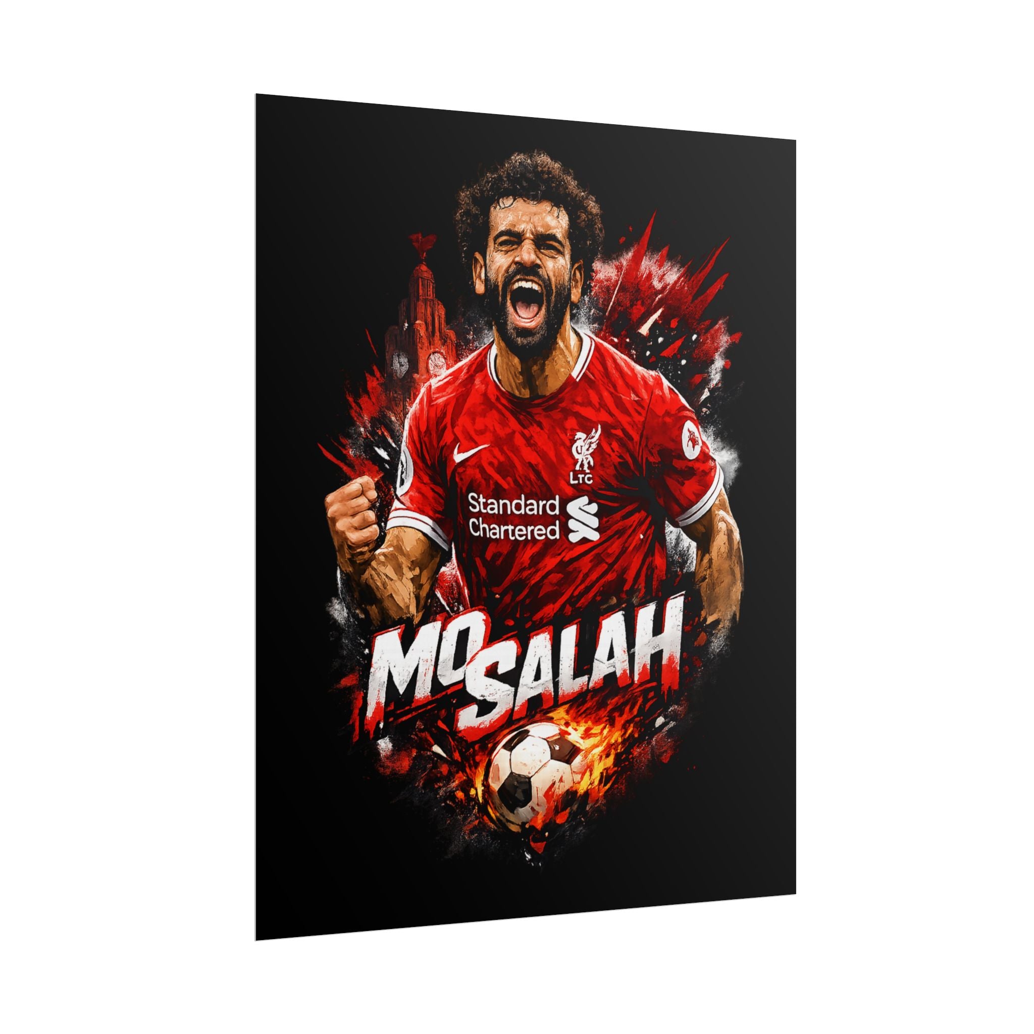 Mohamed Salah Football Poster — Rolled Soccer Wall Art