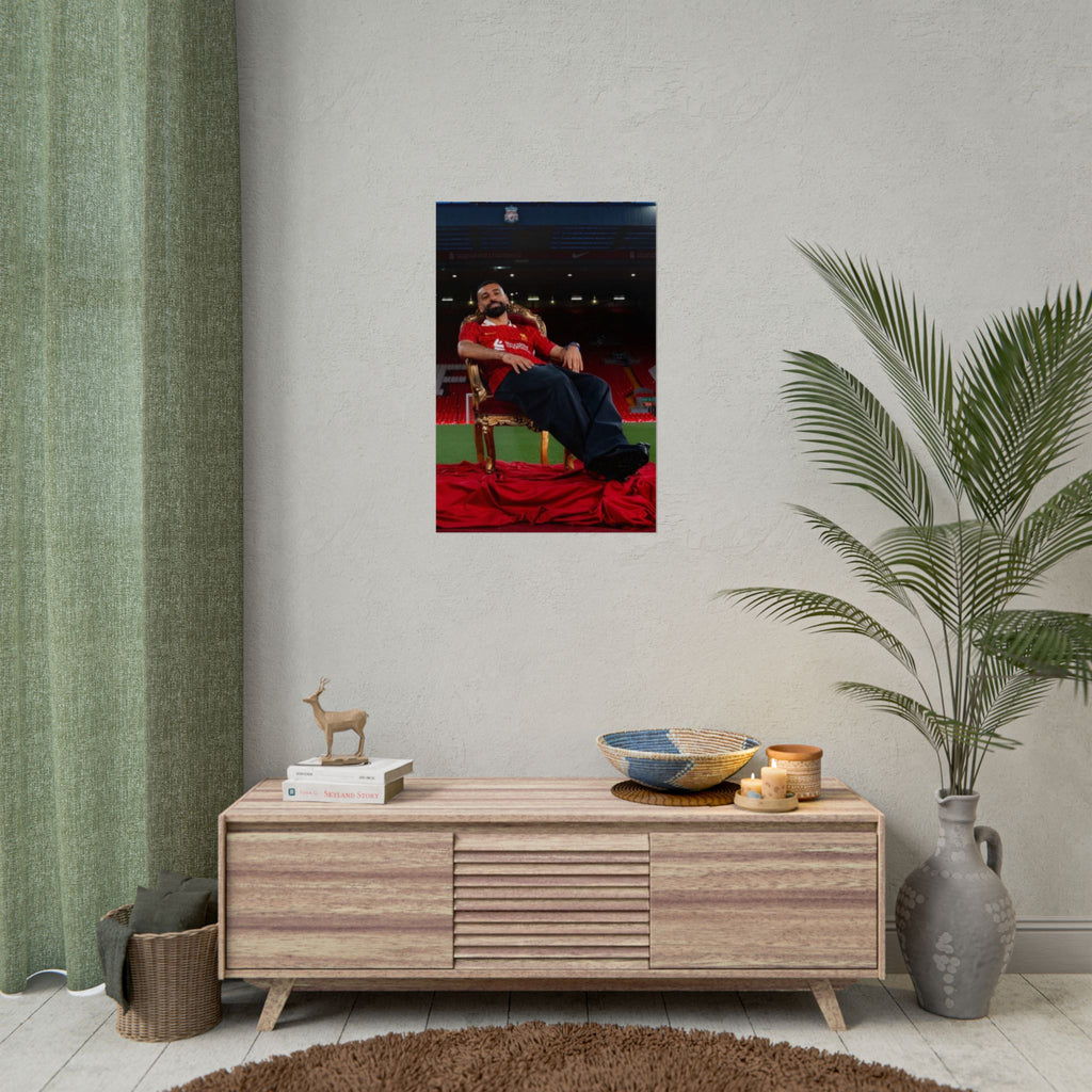 Mo Salah Poster — Liverpool Legend Throne Rolled Poster