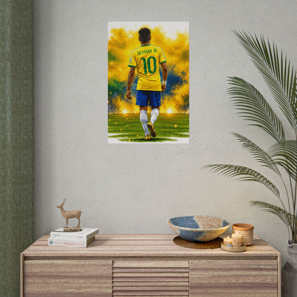 Neymar Brazil Football Poster