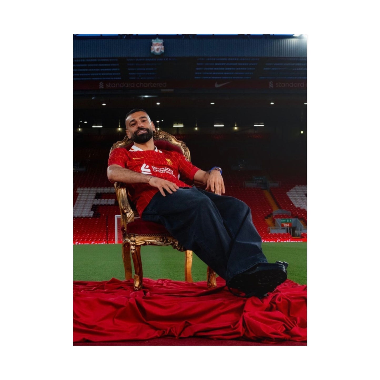 Mo Salah Throne Poster