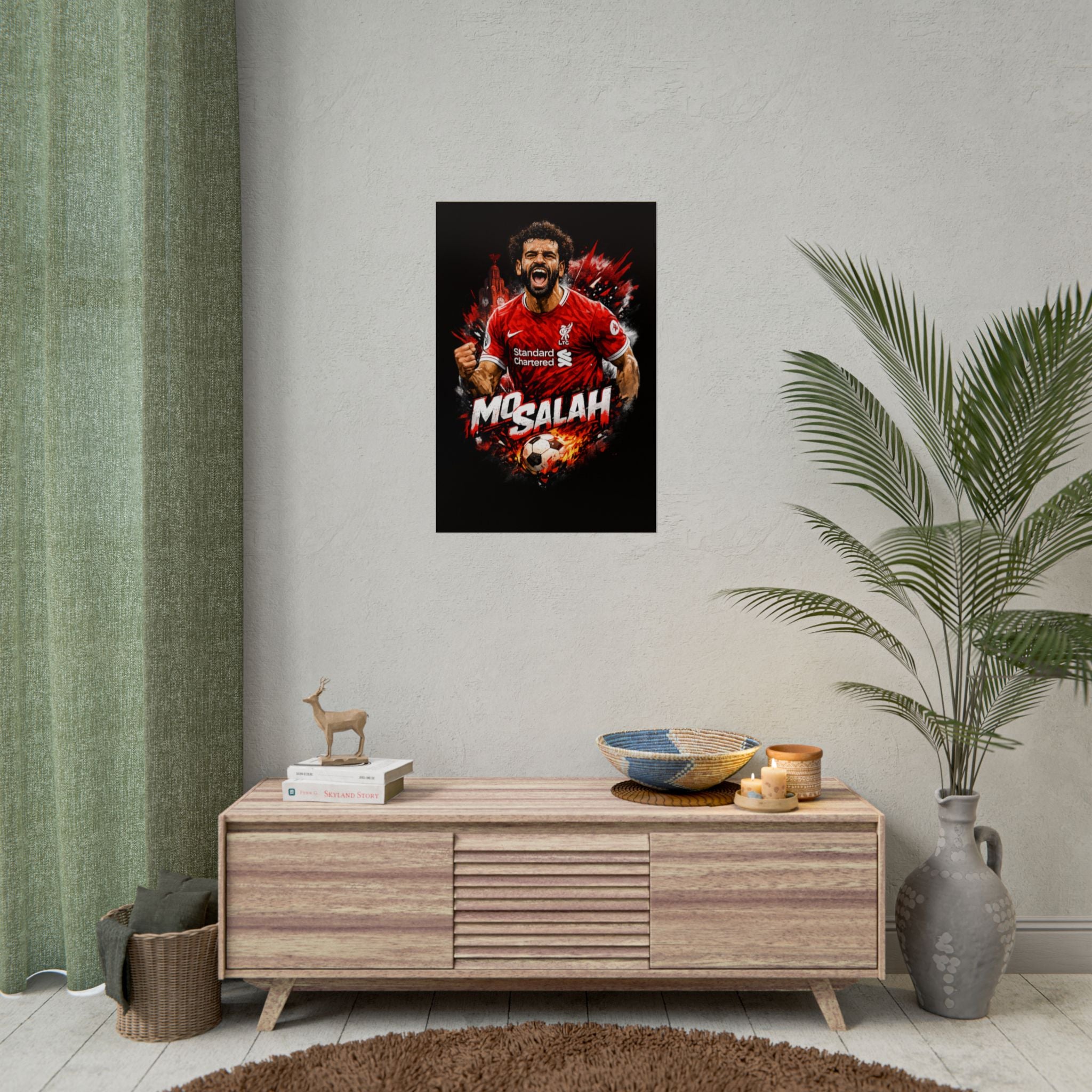 Mohamed Salah Football Poster — Rolled Soccer Wall Art