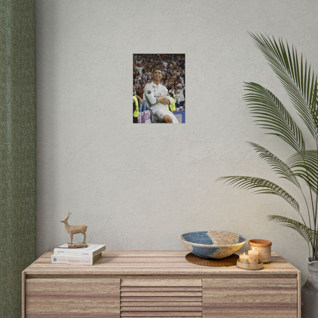 Cristiano Ronaldo Celebratory Rolled Poster — Real Madrid Football Wall Art