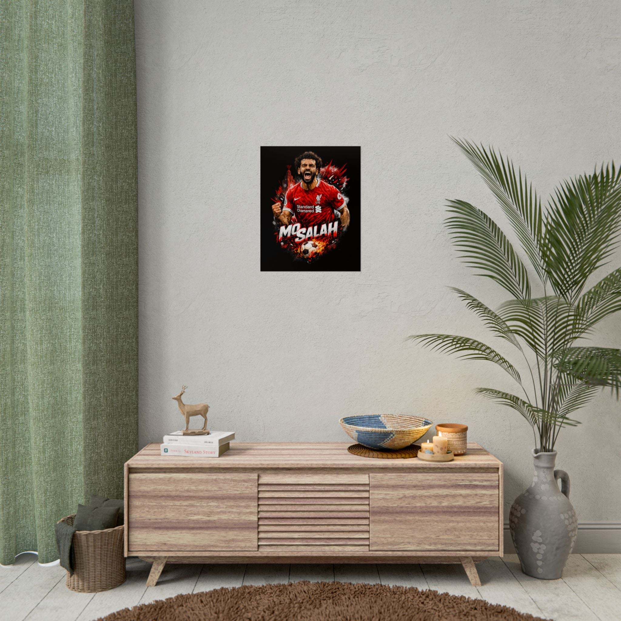 Mohamed Salah Football Poster — Rolled Soccer Wall Art