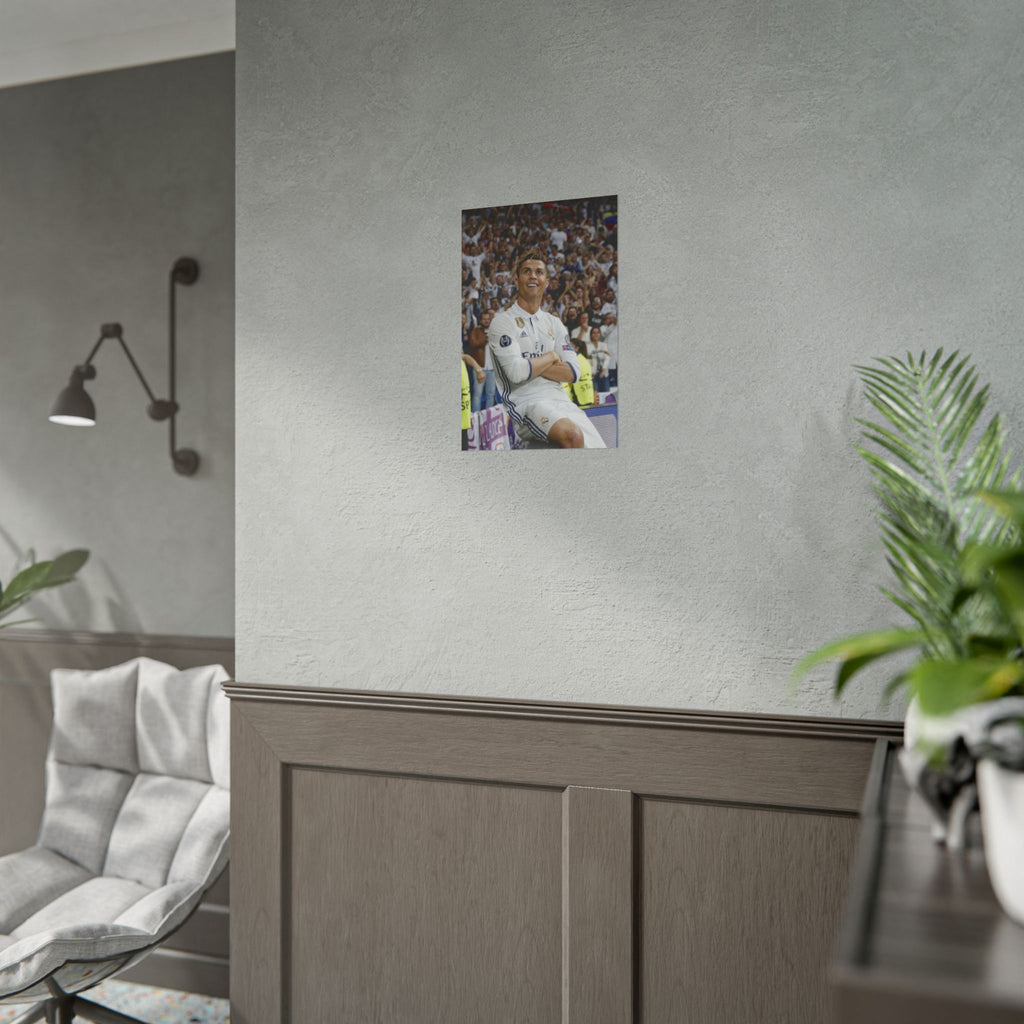 Cristiano Ronaldo Celebratory Rolled Poster — Real Madrid Football Wall Art