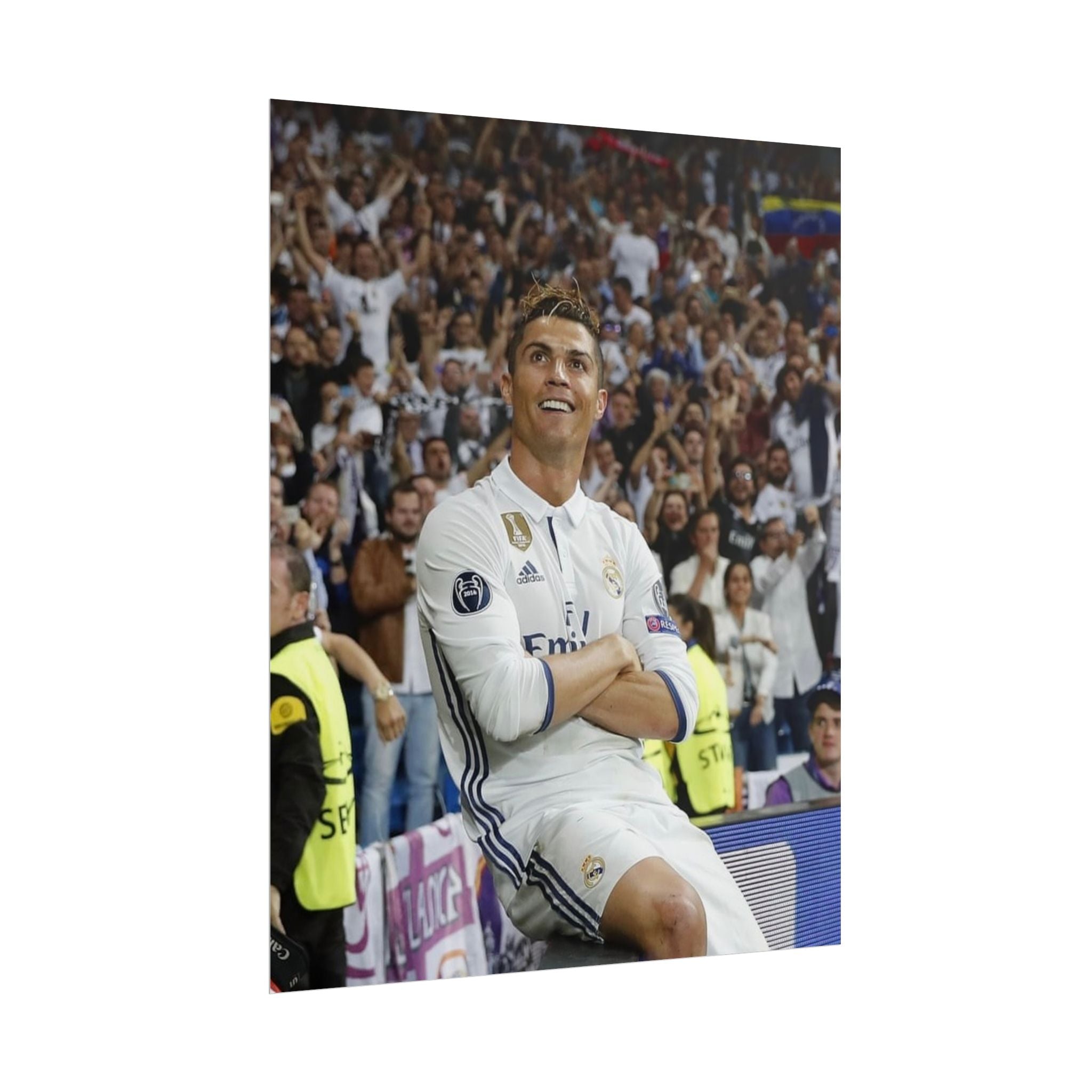 Cristiano Ronaldo Celebratory Rolled Poster — Real Madrid Football Wall Art