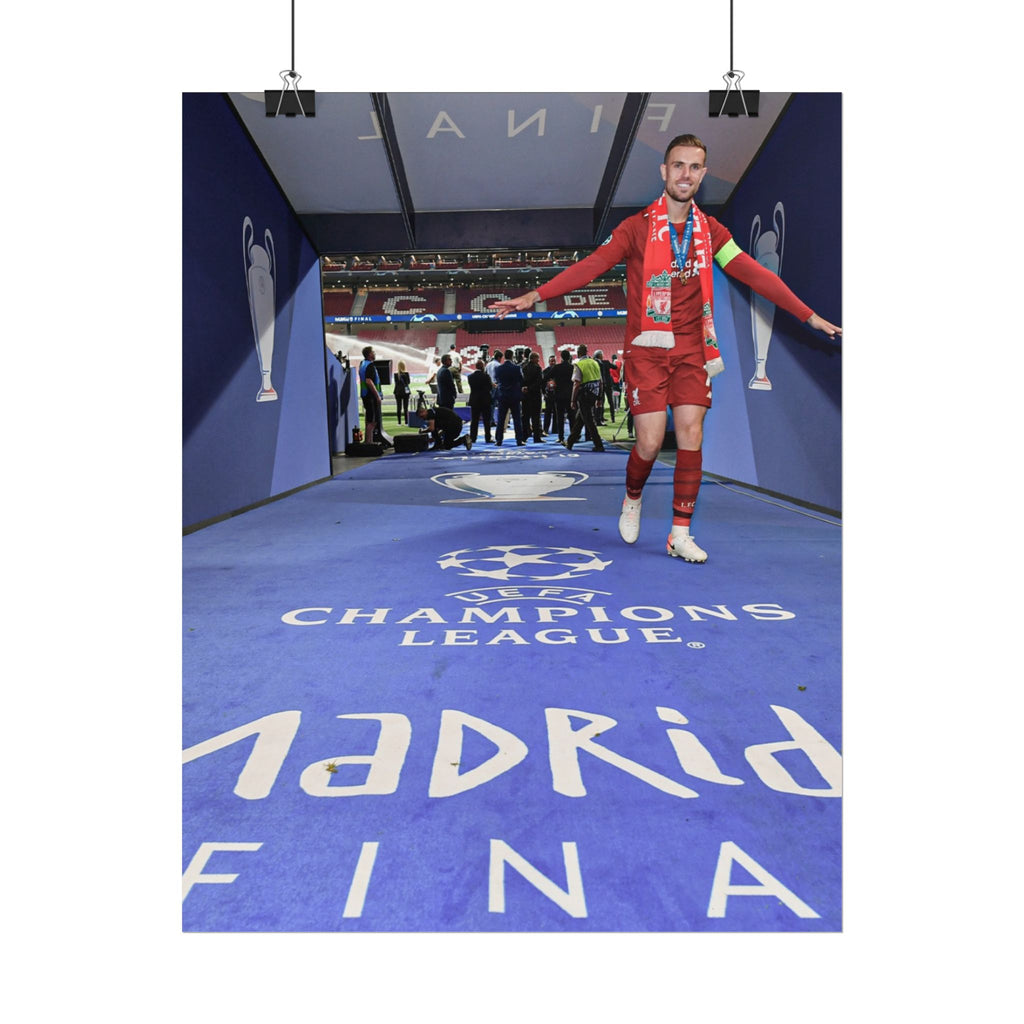 Jordan Henderson Liverpool Champions League Winners 2019 Rolled Poster