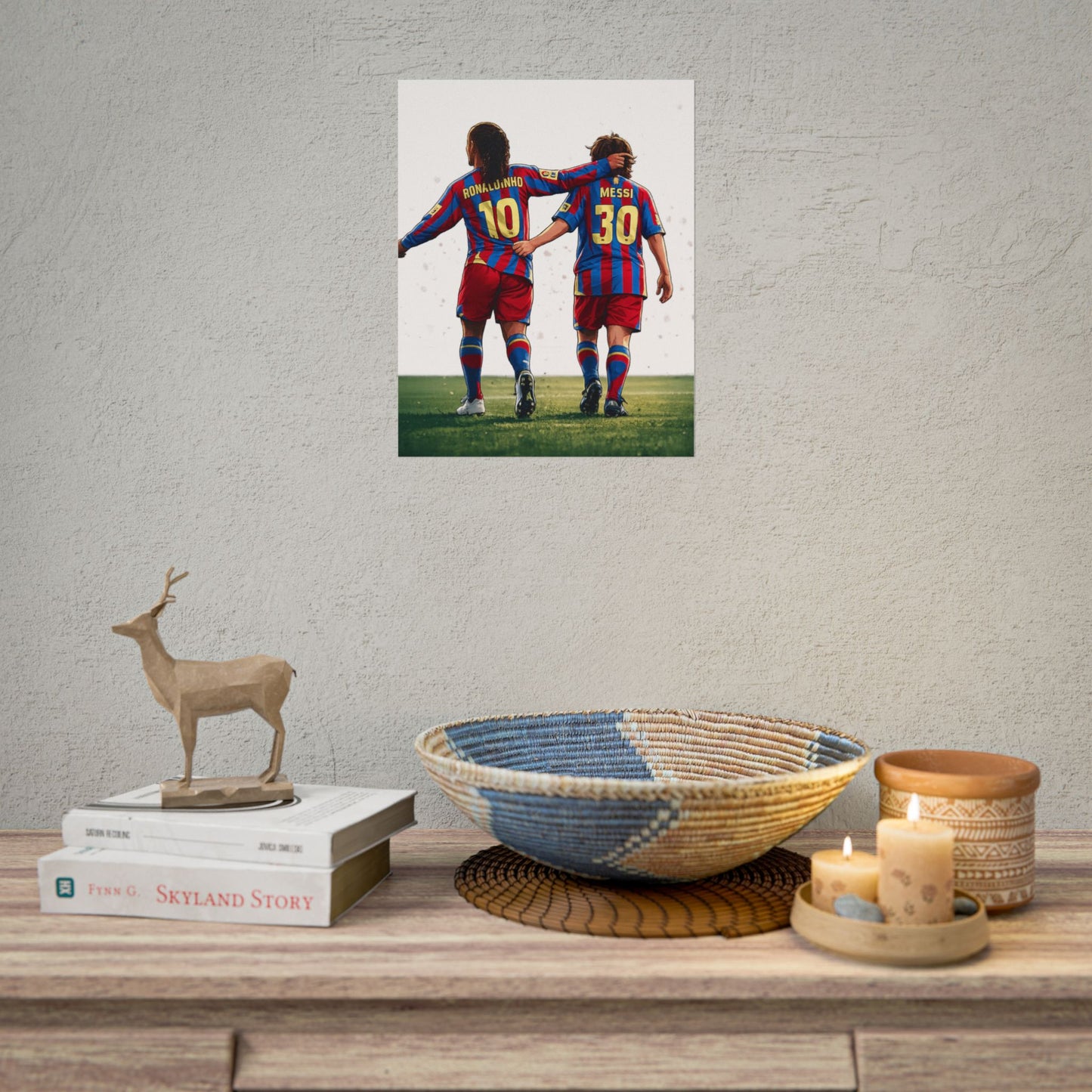 Ronaldinho & Messi Barcelona Poster