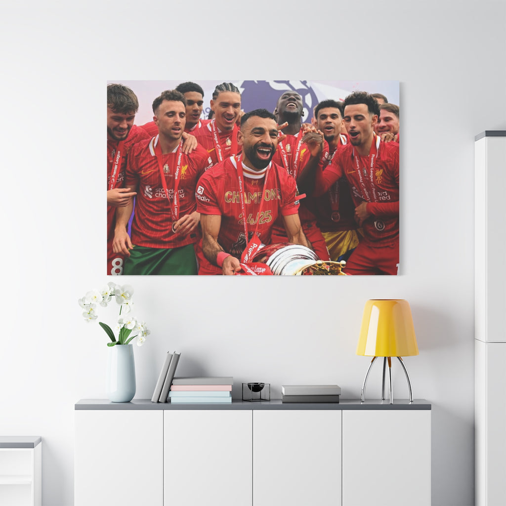 Liverpool Premier League Champions Celebration Matte Canvas Print