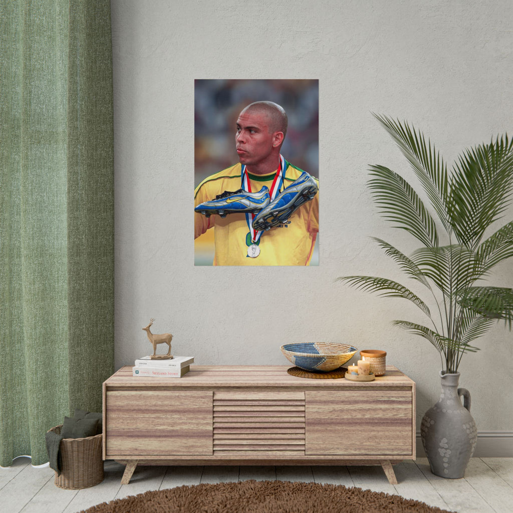 Ronaldo Brazil Champion Poster — Rolled Sports Wall Art
