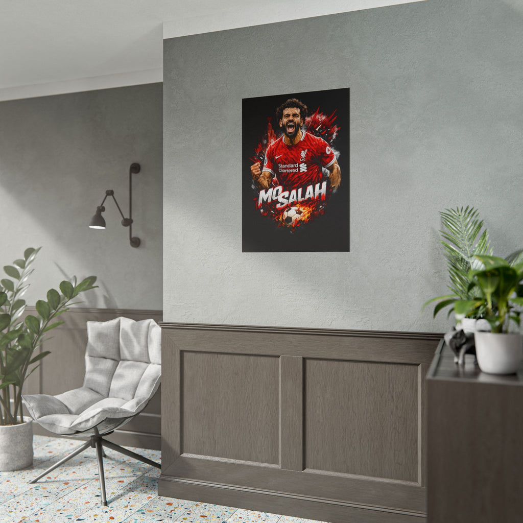 Mohamed Salah Football Poster — Rolled Soccer Wall Art