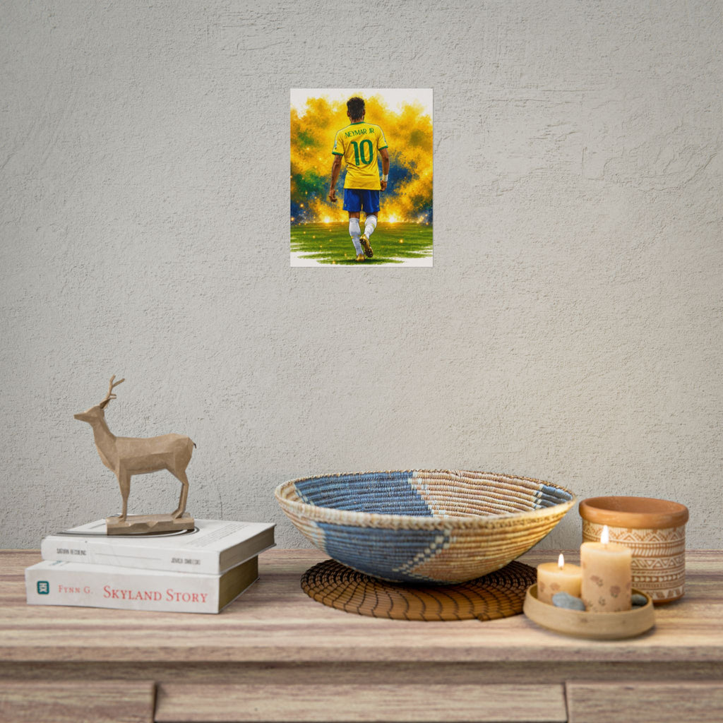 Neymar Brazil Football Poster