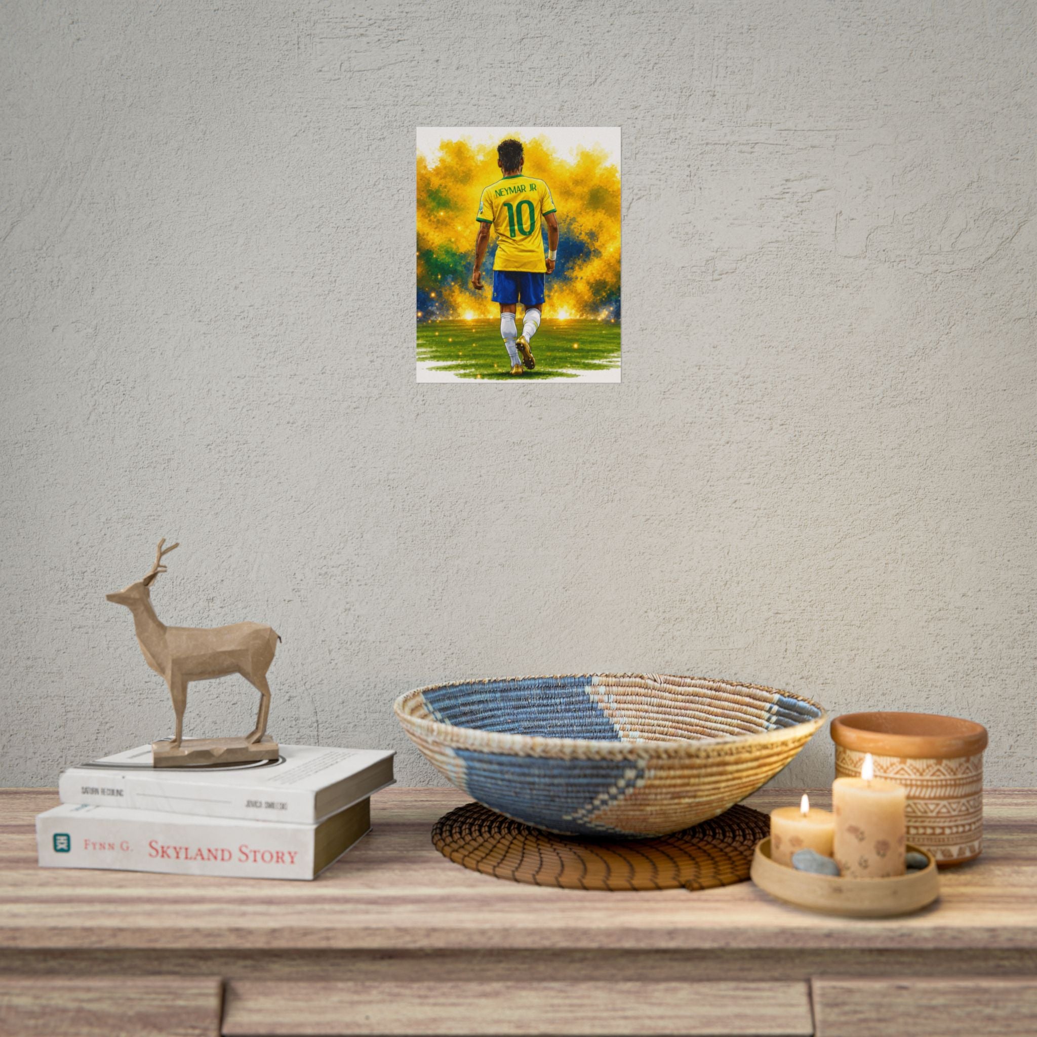 Neymar Brazil Football Poster