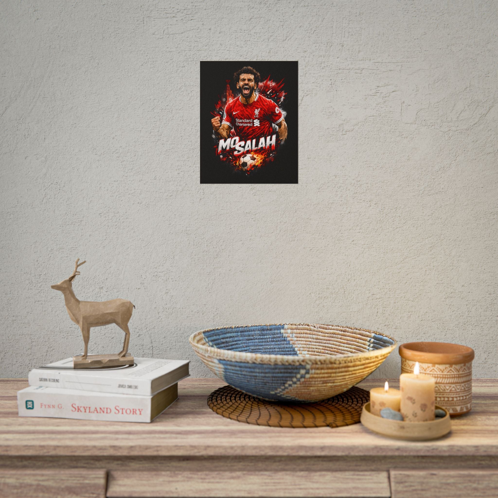 Mohamed Salah Football Poster — Rolled Soccer Wall Art