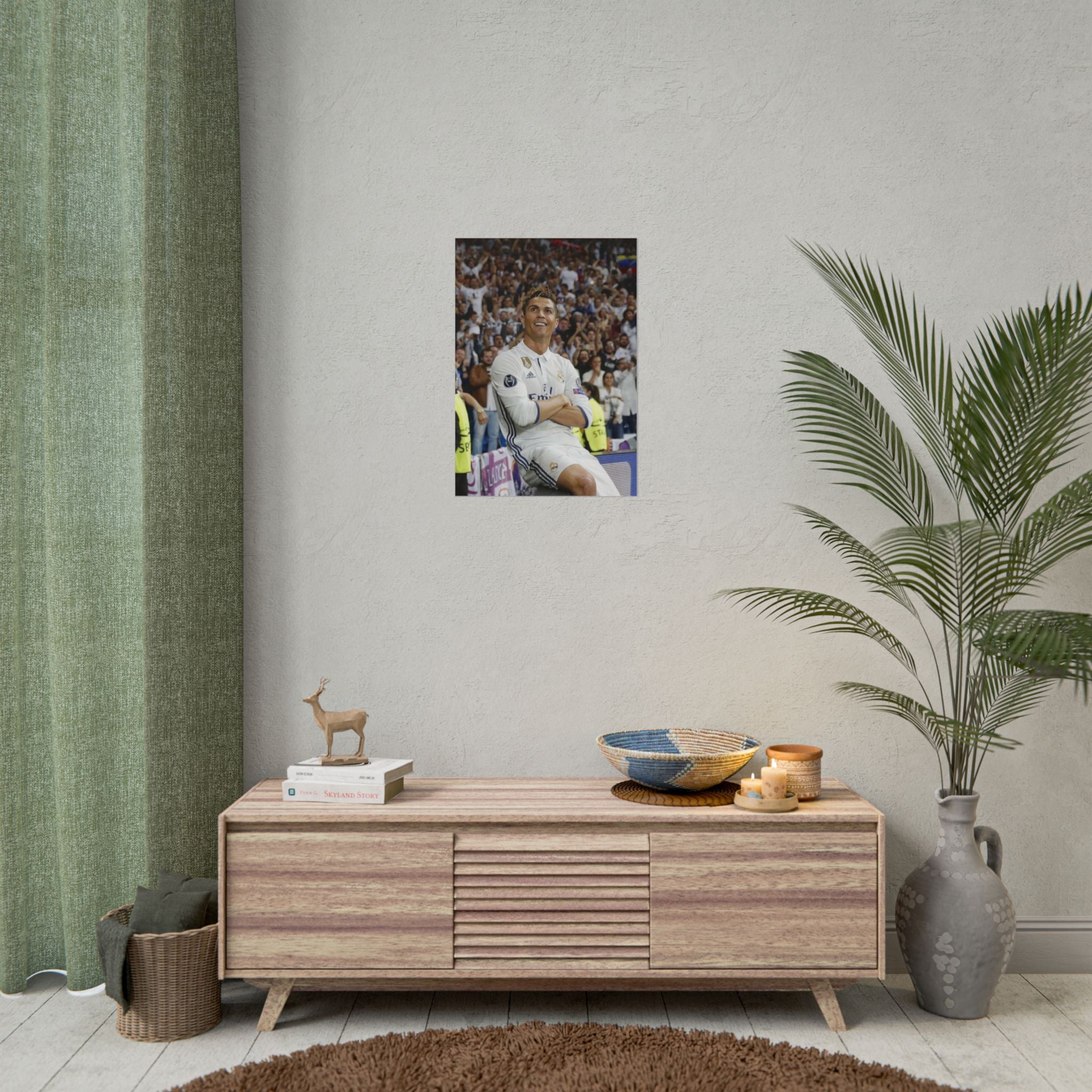 Cristiano Ronaldo Celebratory Rolled Poster — Real Madrid Football Wall Art