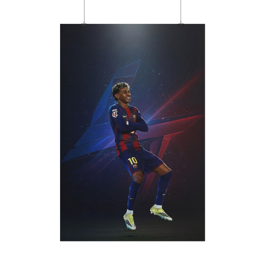 Lamine Yamal Celebration Poster - Barcelona Starboy | Available in multiple sizes