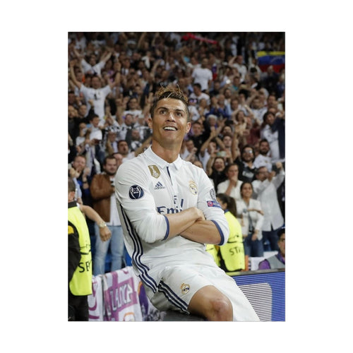 Cristiano Ronaldo Celebratory Rolled Poster — Real Madrid Football Wall Art