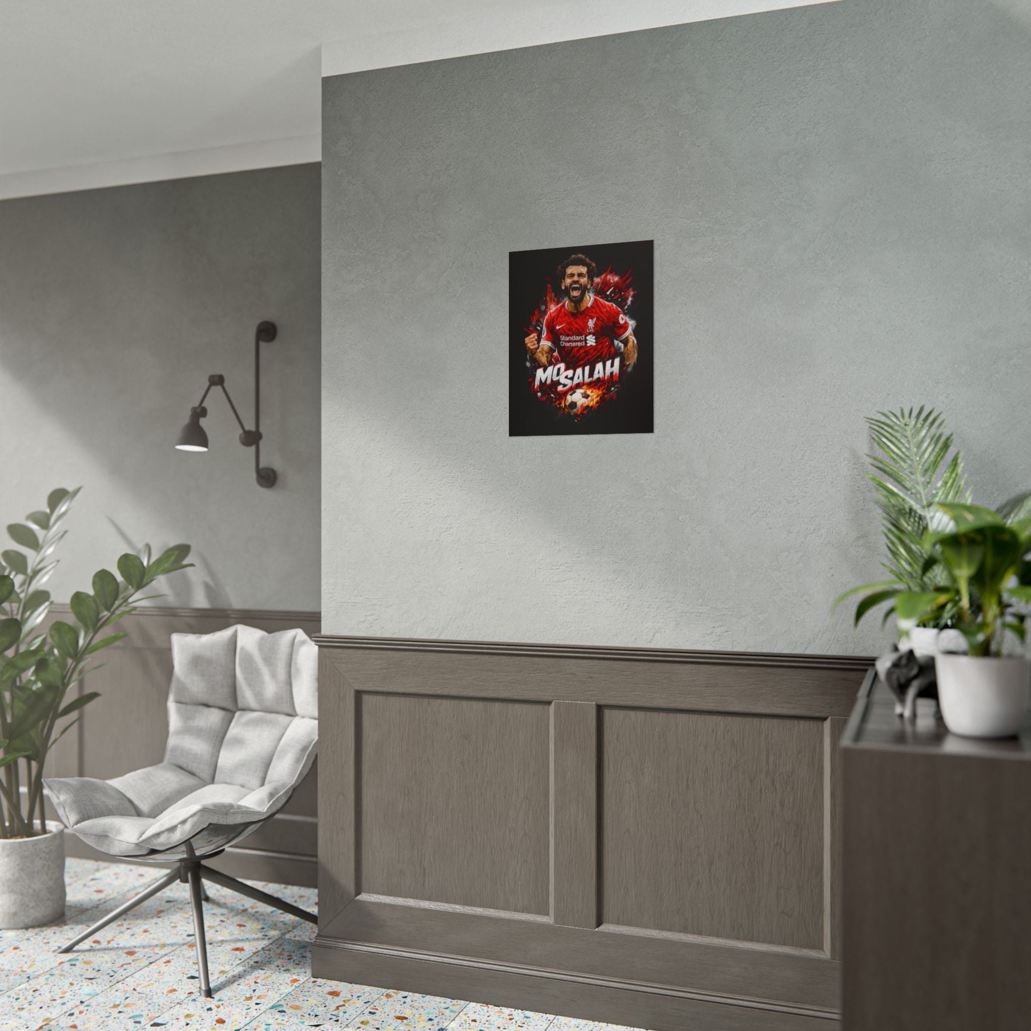 Mohamed Salah Football Poster — Rolled Soccer Wall Art