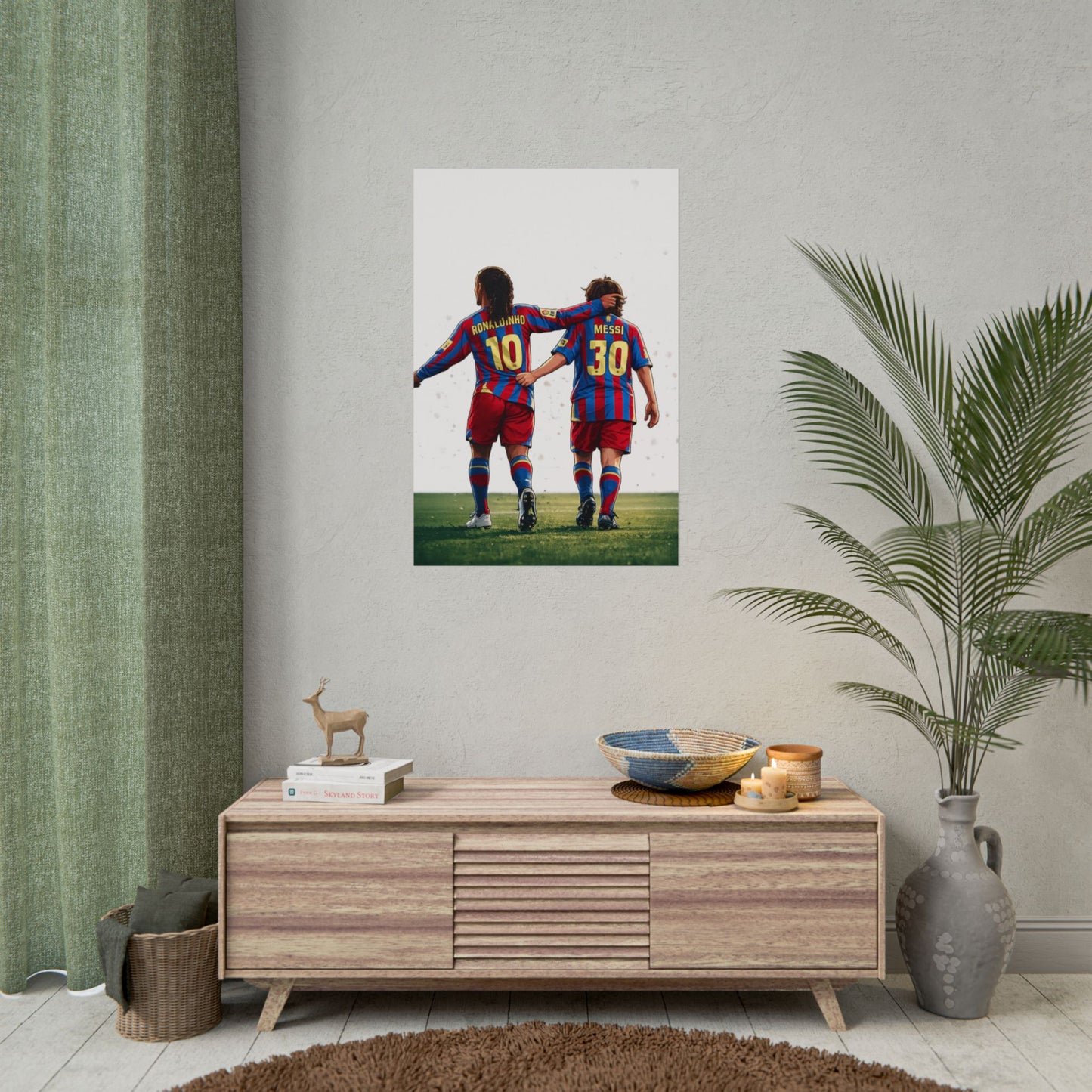 Ronaldinho & Messi Barcelona Poster